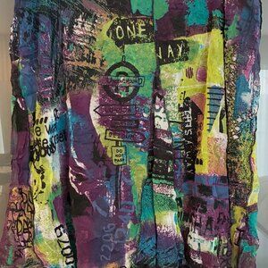 Multicolored Skirt A-line very light and comfortable. Mado et les Autres. XL